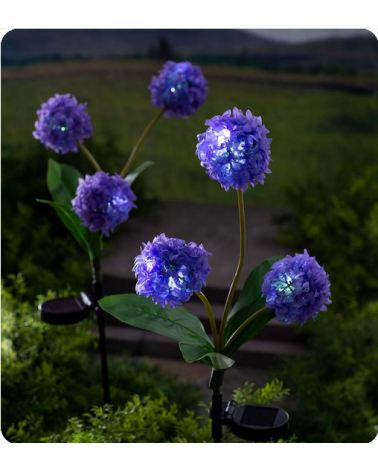 Φωτιζόμενα διακοσμητικά λουλούδια LED με ηλιακό πάνελ - 2pcs