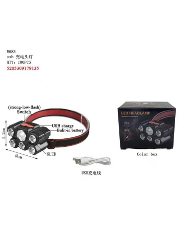 Φακός κεφαλής LED - Headlamp - W683
