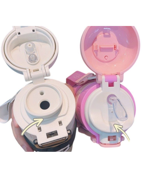 Παιδικό παγούρι-θερμός με καλαμάκι - 500ml - 219446 - Green