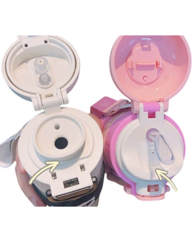 Παιδικό παγούρι-θερμός με καλαμάκι - 500ml - 219446 - Green