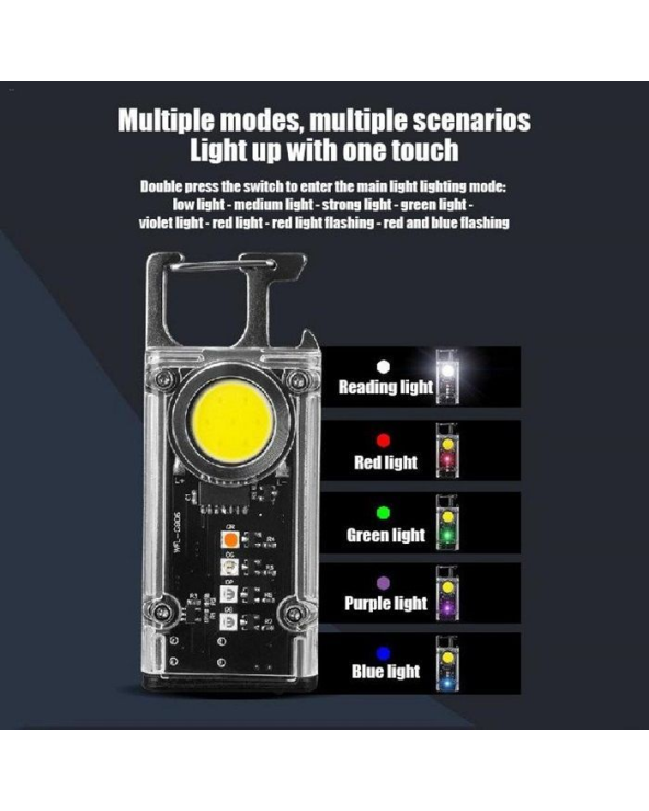 Πολυλειτουργικός φακός LED μπρελόκ - FA-G906