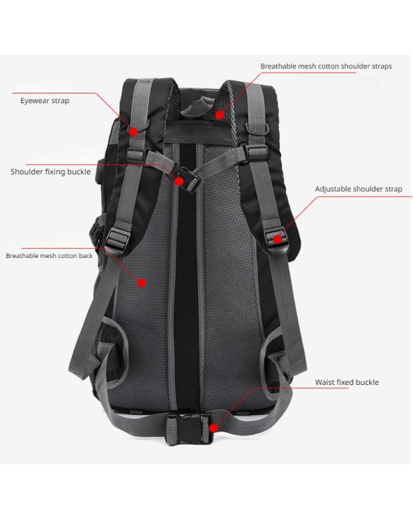 Σακίδιο πλάτης ορειβατικό - G166 - 40L - 261517 - Black