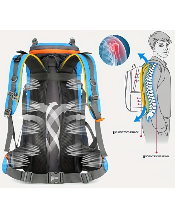 Σακίδιο πλάτης ορειβατικό - H2207 - 65L+5L - 251586 - Dark Blue