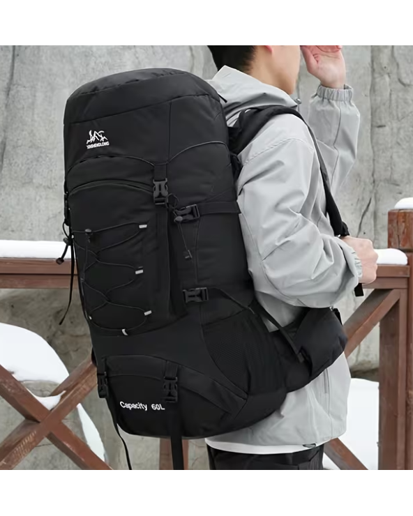 Σακίδιο πλάτης ορειβατικό - H2410 - 60L - 251609 - Black