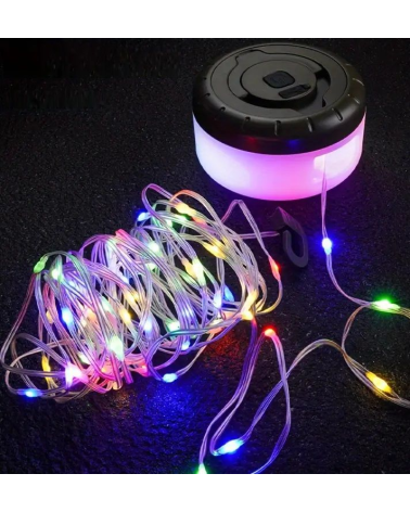 Επαναφορτιζόμενη λάμπα LED με γιρλάντα φωτισμού – String Light - YD2314 - 272543 - RGB