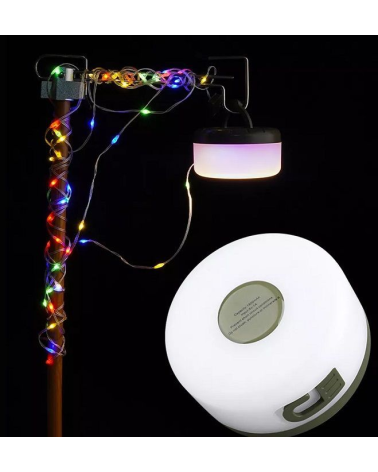 Επαναφορτιζόμενη λάμπα LED με γιρλάντα φωτισμού – String Light - YD2314 - 272543 - RGB