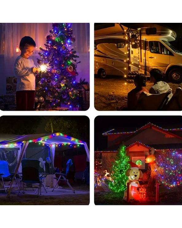 Επαναφορτιζόμενη λάμπα LED με γιρλάντα φωτισμού – String Light - YD2314 - 272543 - RGB