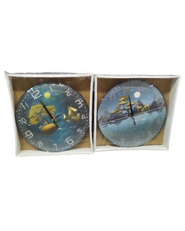 Ρολόι τοίχου - 831-1 - 283117 - Blue/Gold