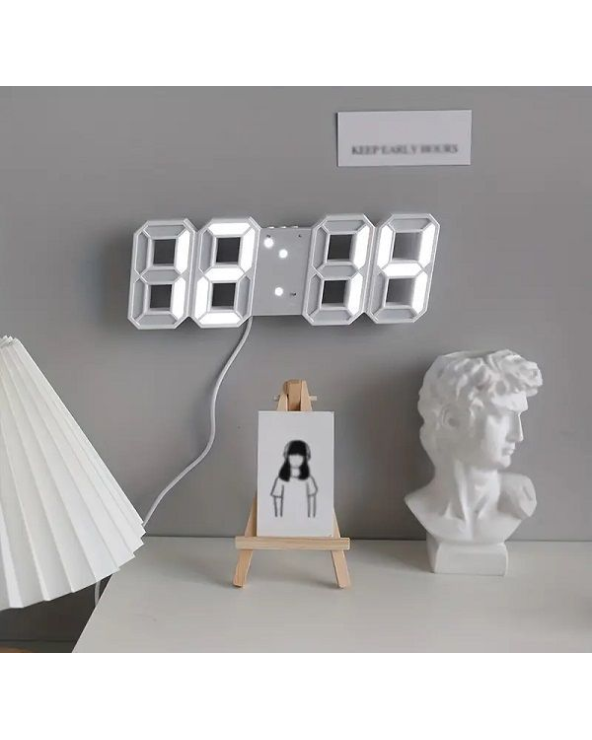 Ψηφιακό ρολόι – Ξυπνητήρι - 6609 - 466097 - White