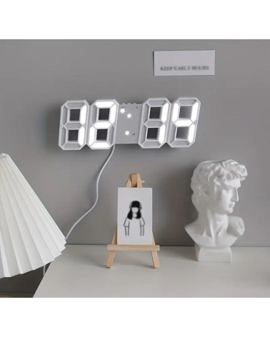 Ψηφιακό ρολόι – Ξυπνητήρι - 6609 - 466097 - White