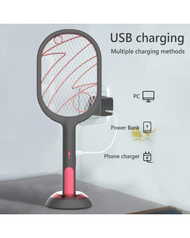 Ηλεκτρική ρακέτα μυγοσκοτώστρα - 8820 - 588203 - Black