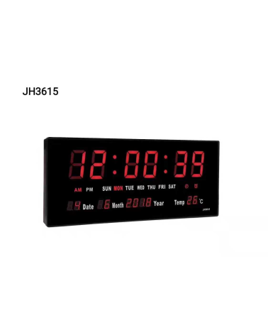 Ηλεκτρονικό ψηφιακό ρολόι LED - JH-3615 - 676173 - Red