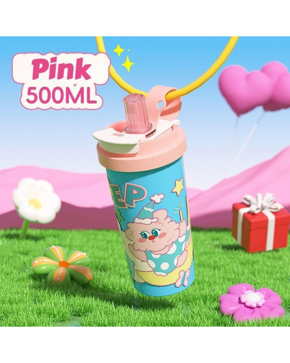 Παιδικό παγούρι-θερμός - 500ml - 696222 - Pink/Blue