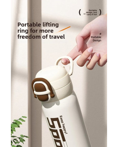 Φορητό παγούρι-θερμός - 600ml - 696420 - White