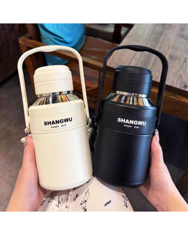 Φορητό παγούρι-θερμός - 900ml - 696475 - Black