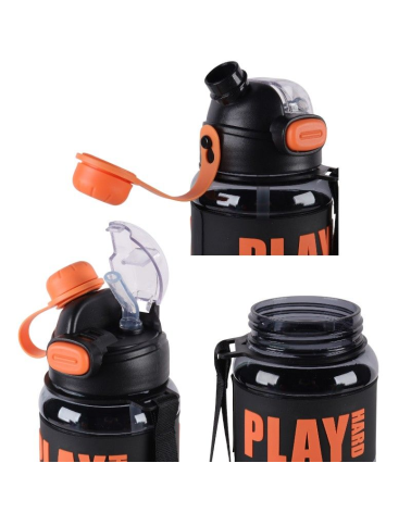 Φορητό παγούρι πλαστικό - 800ml - 722429 - Black