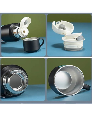 Φορητό παγούρι-θερμός με φλιτζάνι - 800ml - CF8279 - 882799 - Red