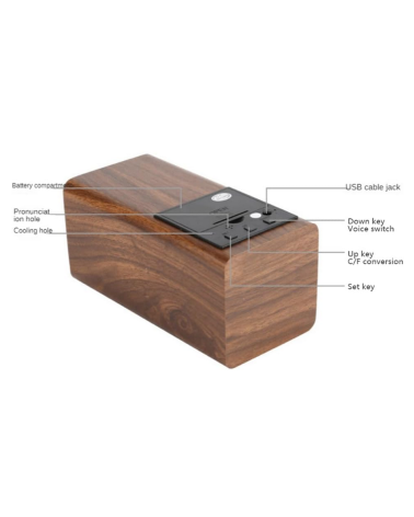 Ψηφιακό ρολόι - Ξυπνητήρι & Μολυβοθήκη - ET015-2 - 909429 - Black