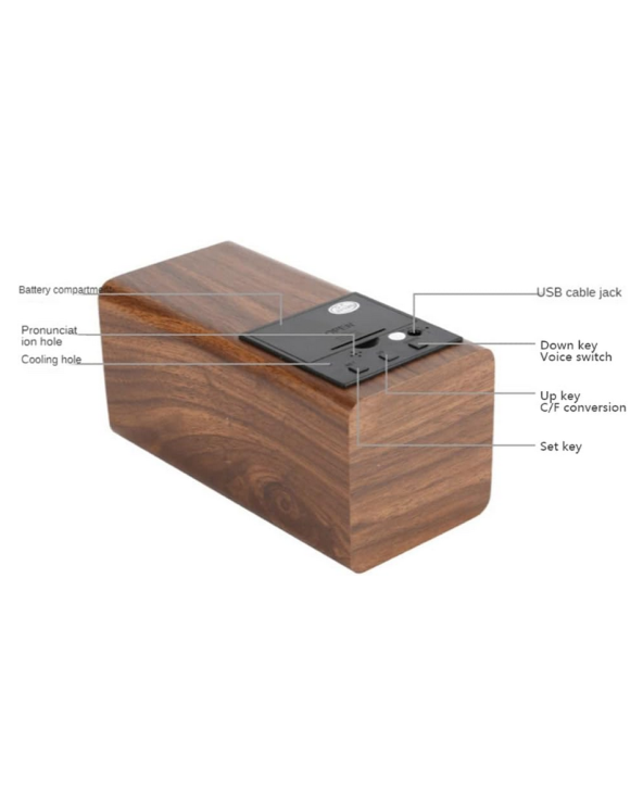 Ψηφιακό ρολόι - Ξυπνητήρι & Μολυβοθήκη - ET015-2 - 909429 - Brown