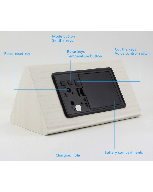 Ψηφιακό ρολόι - Ξυπνητήρι - ET011 - 909443 - White