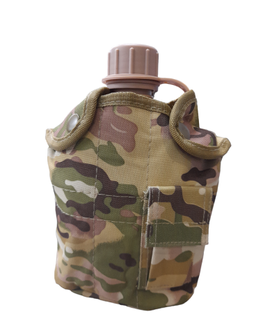 Στρατιωτική καραβάνα με παγούρι - 920007 - Brown