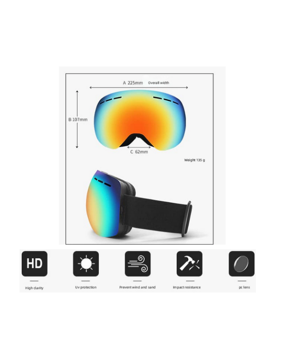 Μάσκα Σκι - HX037 - 920679 - Colorful Mirror
