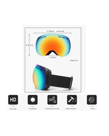 Μάσκα Σκι - HX037 - 920679 - Colorful Mirror