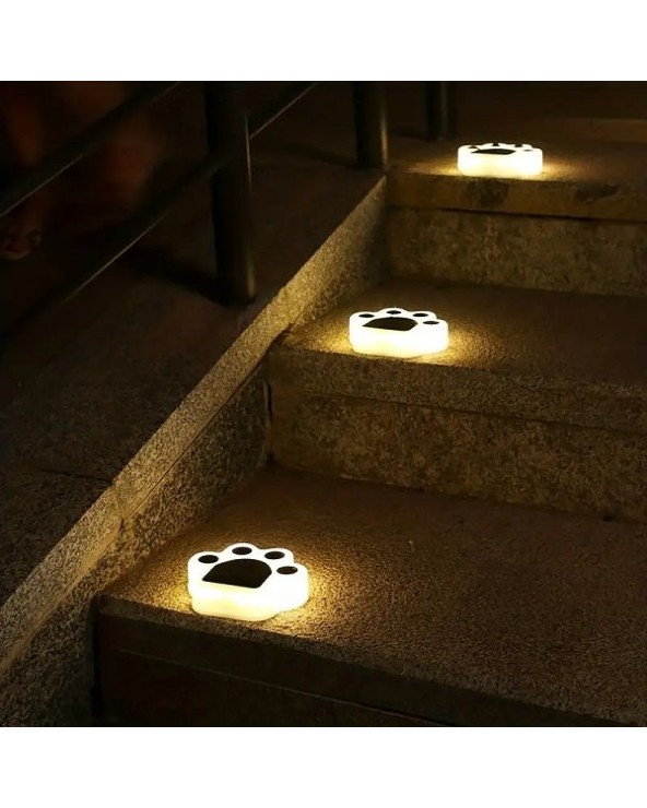 Ηλιακό φωτιστικό κήπου LED - Πατούσα - 4pcs