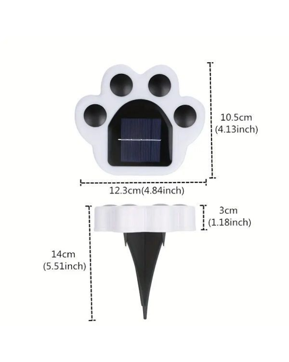 Ηλιακό φωτιστικό κήπου LED - Πατούσα - 4pcs