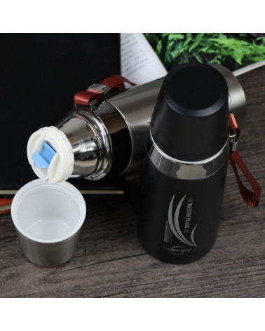 Φορητό παγούρι-θερμός με ποτήρι - 750ml - 954279 - Silver