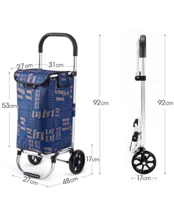 Υφασμάτινο καρότσι λαϊκής - ZZ602 - 981294 - Blue