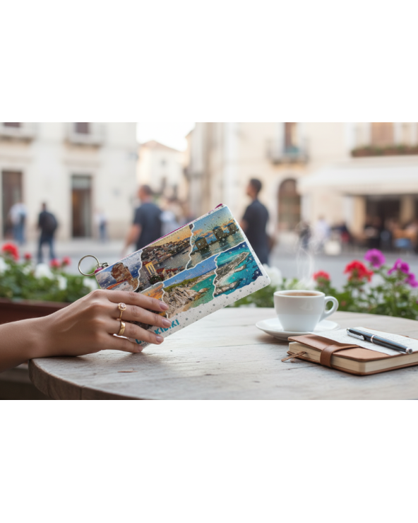 Πορτοφόλι Souvenir μπρελόκ - Σετ 10pcs - PVC - Chalkidiki - 16*10cm