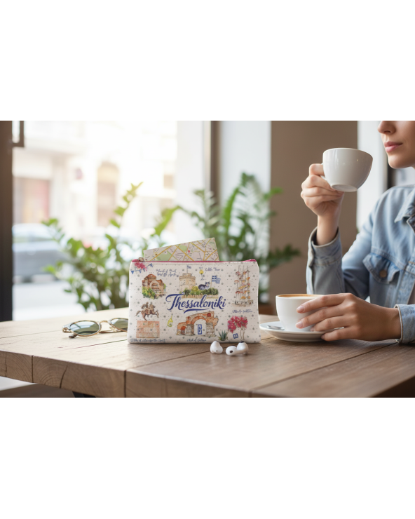 Πορτοφόλι Souvenir μπρελόκ - Σετ 10pcs - PVC - Thessaloniki - 16*10cm