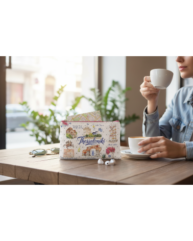 Πορτοφόλι Souvenir μπρελόκ - Σετ 10pcs - PVC - Thessaloniki - 16*10cm