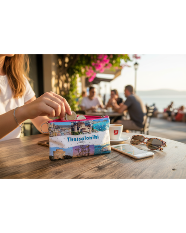 Πορτοφόλι Souvenir μπρελόκ - Σετ 10pcs - PVC - Thessaloniki - 16*10cm