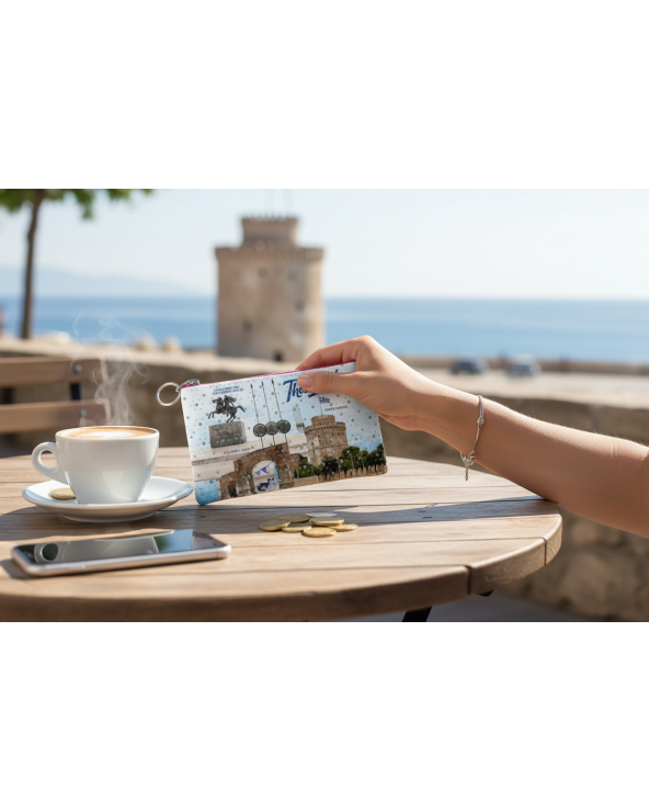 Πορτοφόλι Souvenir μπρελόκ - Σετ 10pcs - PVC - Thessaloniki - 16*10cm