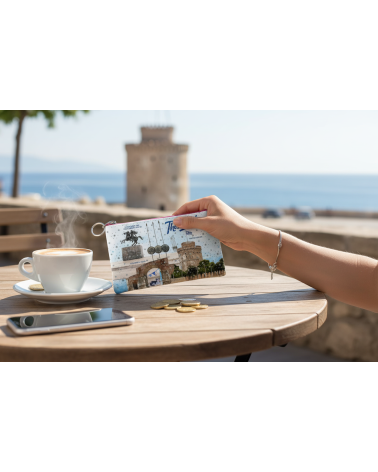 Πορτοφόλι Souvenir μπρελόκ - Σετ 10pcs - PVC - Thessaloniki - 16*10cm