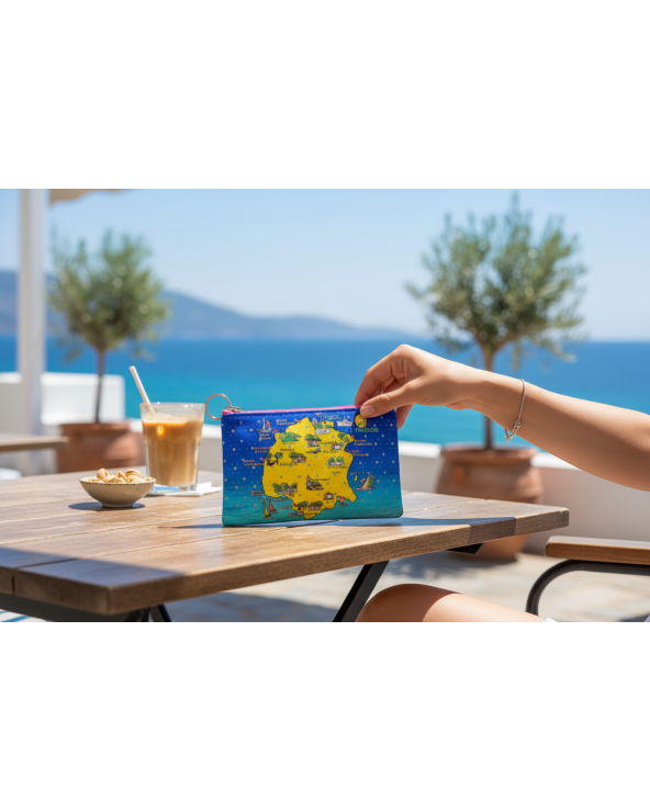 Πορτοφόλι Souvenir μπρελόκ - Σετ 10pcs - PVC - Thassos - 16*10cm