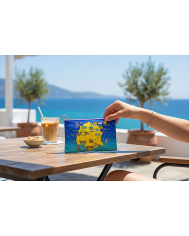 Πορτοφόλι Souvenir μπρελόκ - Σετ 10pcs - PVC - Thassos - 16*10cm