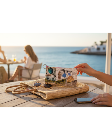 Πορτοφόλι Souvenir μπρελόκ - Σετ 10pcs - PVC - Thassos - 16*10cm