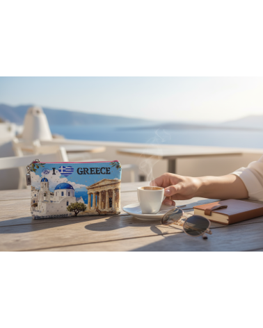 Πορτοφόλι Souvenir μπρελόκ - Σετ 10pcs - PVC - Greece - 16*10cm