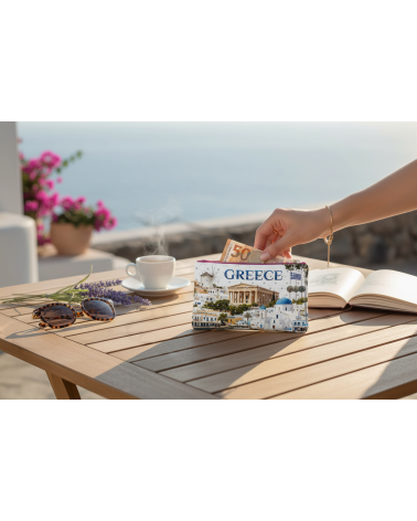 Πορτοφόλι Souvenir μπρελόκ - Σετ 10pcs - PVC - Greece - 16*10cm