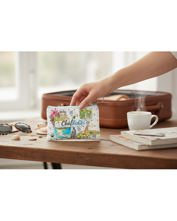 Πορτοφόλι Souvenir μπρελόκ - Σετ 10pcs - PVC - Chalkidiki - 11*7cm