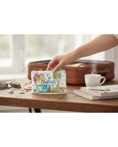 Πορτοφόλι Souvenir μπρελόκ - Σετ 10pcs - PVC - Chalkidiki - 11*7cm