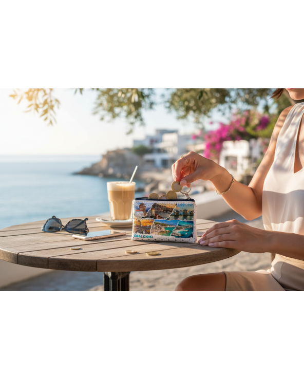 Πορτοφόλι Souvenir μπρελόκ - Σετ 10pcs - PVC - Chalkidiki - 11*7cm