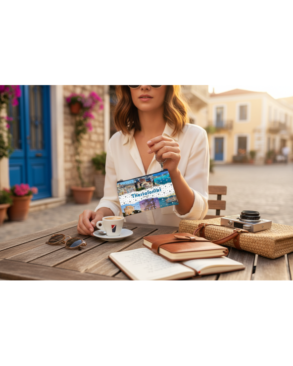 Πορτοφόλι Souvenir μπρελόκ - Σετ 10pcs - PVC - Thessaloniki - 11*7cm