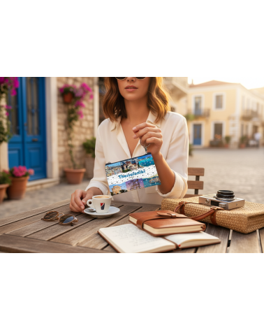 Πορτοφόλι Souvenir μπρελόκ - Σετ 10pcs - PVC - Thessaloniki - 11*7cm