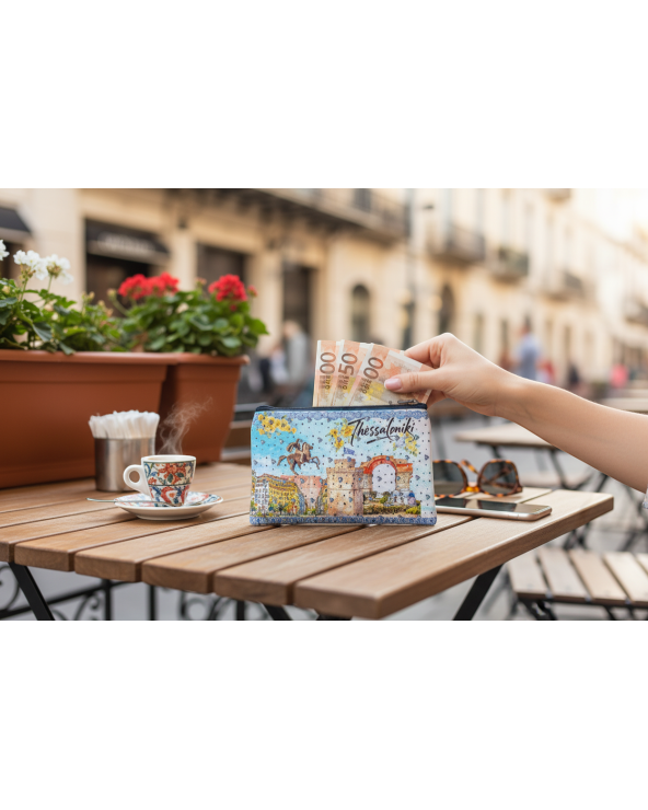 Πορτοφόλι Souvenir μπρελόκ - Σετ 10pcs - PVC - Thessaloniki - 11*7cm