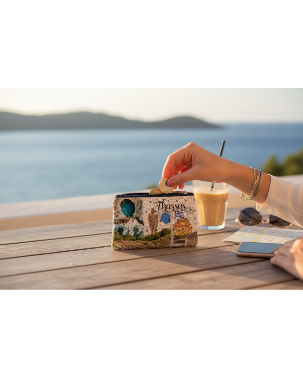 Πορτοφόλι Souvenir μπρελόκ - Σετ 10pcs - PVC - Thassos - 11*7cm