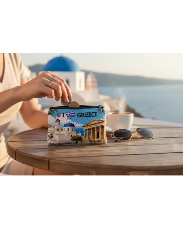 Πορτοφόλι Souvenir μπρελόκ - Σετ 10pcs - PVC - Greece - 11*7cm